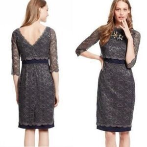 Boden Gray Lace Cocktail Dress